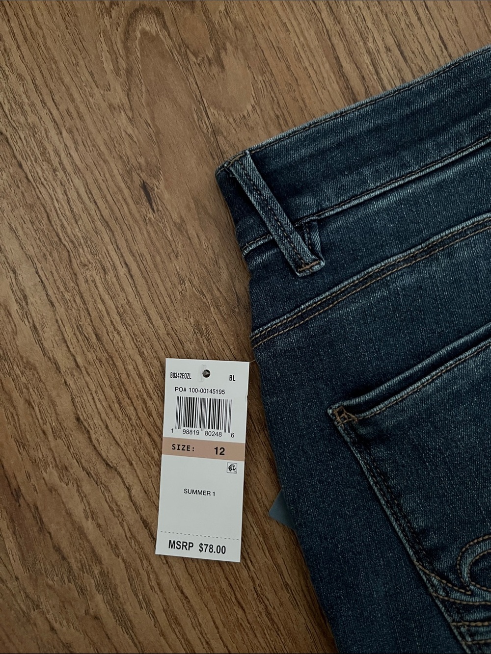 NWT Democracy Ab Solution 3D Embroidered Bow Skimmer Jeans - Picture 16 of 16